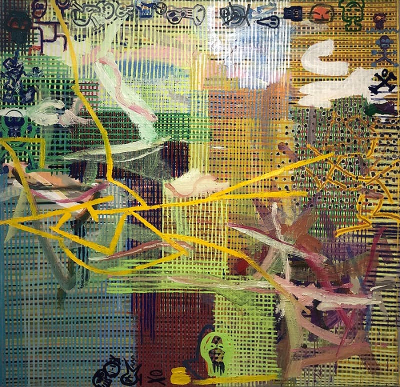 백경호_Untitled · oil on wood panel · 193.1x201cm · 2021 (출처= 플레이스막2) · Untitled · oil on wood panel