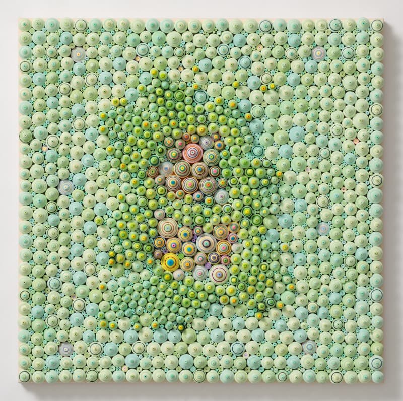 Circulation 25 · 종이 · 60 x 60 x 5 cm · 2019 (출처=히든엠갤러리) · Circulation 25 · paper