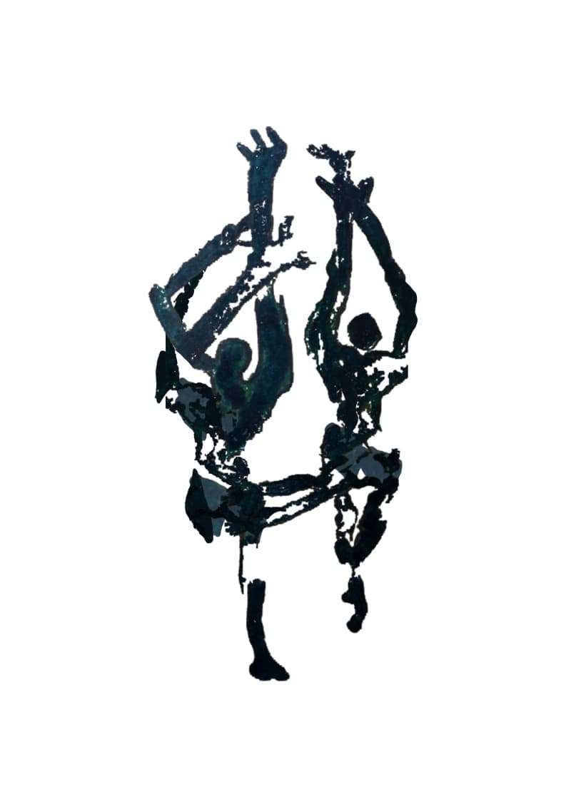 dancing with me · Mixed ingredients · 42x29.7cm · 2021 (이미지 제공 = 갤러리 너트) · dancing with me · Mixed ingredients
