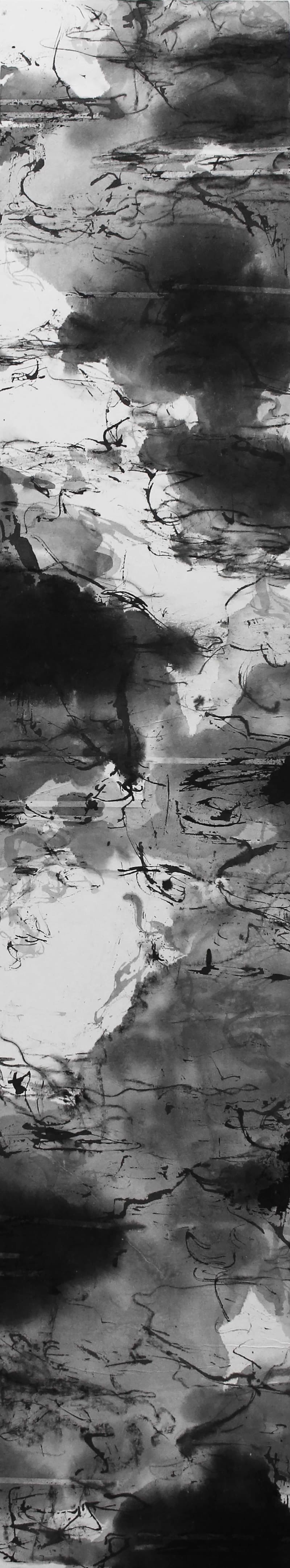 it’srainning · Mixed ingredients for Korean paper · 30x162cm · 2021 (이미지 제공 = 갤러리 너트) · it’srainning · Mixed ingredients for Korean paper