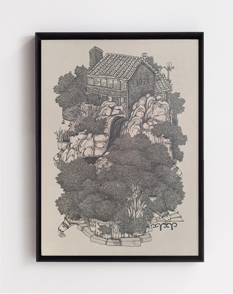 숲세권Ⅲ_숲도 만들어드립니다 · 이합장지에 흑연 · 29.7x42cm · 2021 (이미지 제공 = 스페이스 엄)