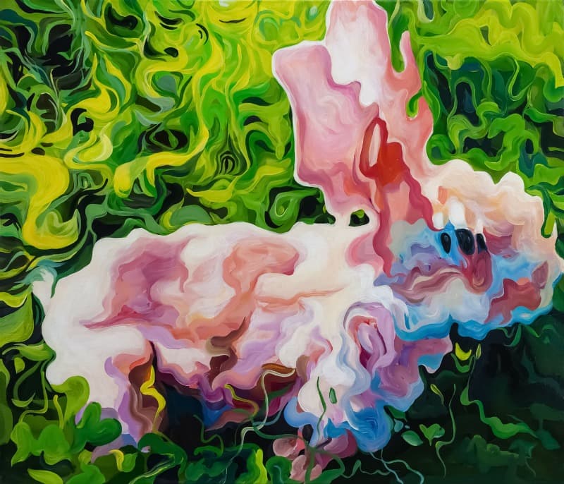아저씨 저 혼자 할 수 있어요! · acrylic on canvas · 53x26.5cm · 2021 (이미지 제공 = 갤러리 너트) · acrylic on canvas