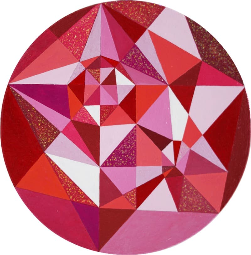 Red Star · mixed media on canvas · 20x20cm · 2021 (이미지 제공 = 갤러리 너트) · Red Star · mixed media on canvas