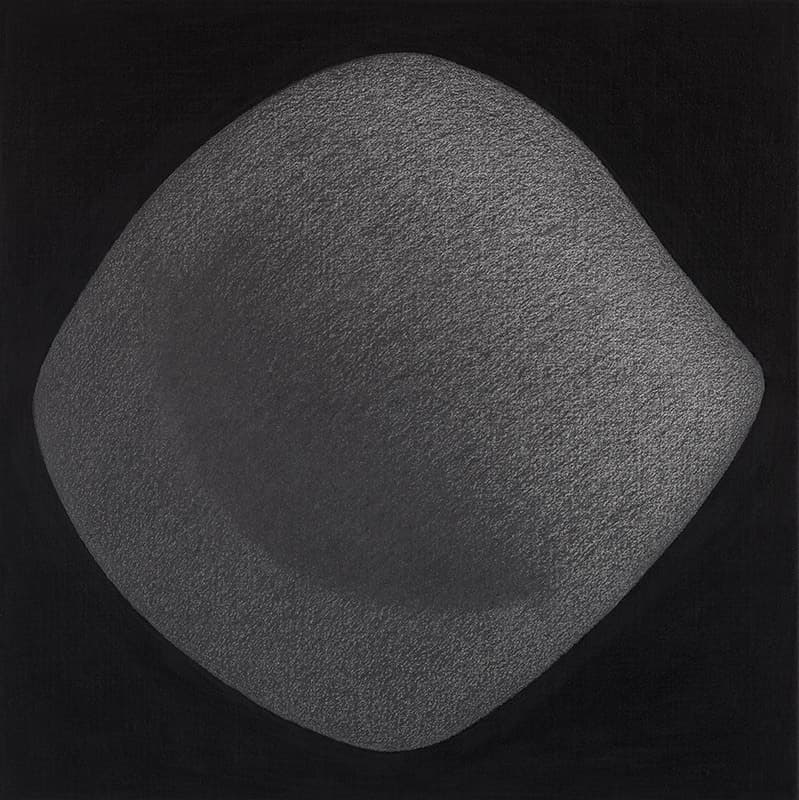 1999 RQ36 · gouache, graphite, conte on canvas · 45.5x45.5cm · 2021 (출처= 드로잉룸) · 1999 RQ36 · gouache, graphite, conte on canvas