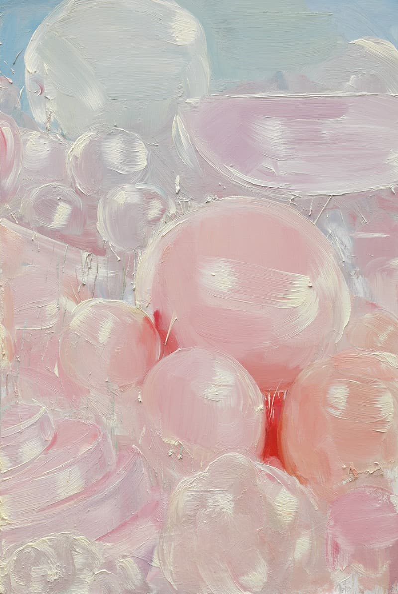 정물_ 핑크는 없다 #2021A3 · oil on canvas · 194x130cm · 2021 (출처= 플레이스막)
