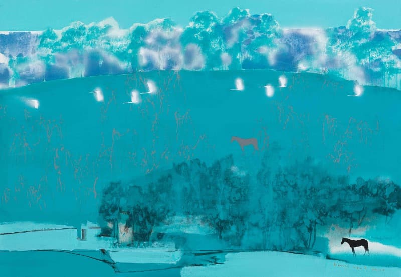 Utopia-A companion · Ink-Stick and Acrylic on Canvas · 112x162cm · 2012 (이미지 제공 = 아트램프) · Utopia-A companion · Ink-Stick and Acrylic on Canvas