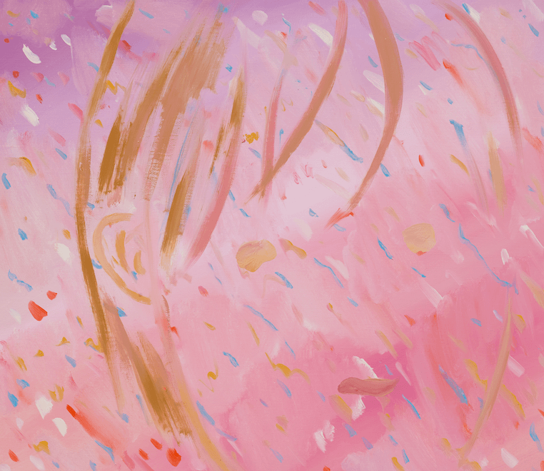 Face to Sunset · 캔버스에 유채 · 53x45.4cm · 2021 © ene · Face to Sunset · oil on canvas
