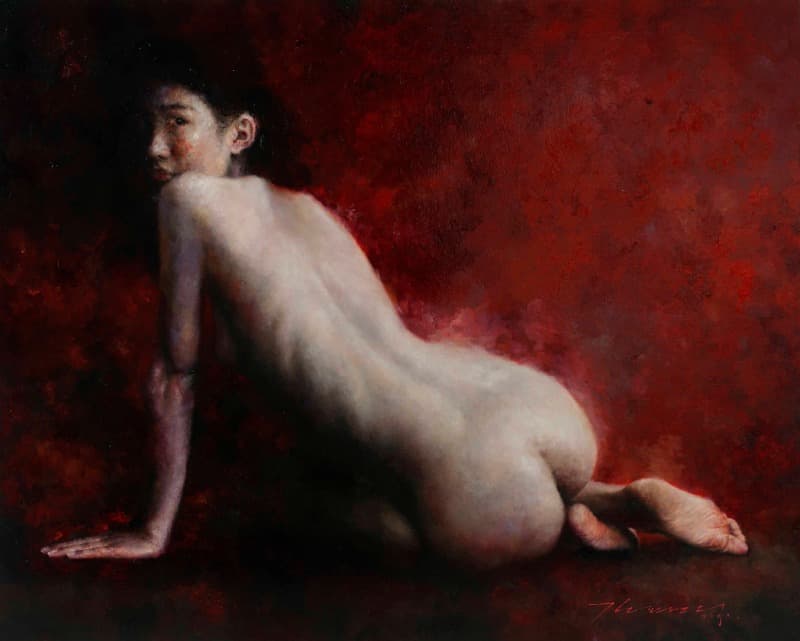 The nude · Oil on canvas · 130X162cm · 2020 (이미지 제공 = 갤러리 너트) · The nude · Oil on canvas