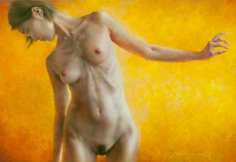 The nude · Oil on canvas · 113X162cm · 2020 (이미지 제공 = 갤러리 너트) · The nude · Oil on canvas