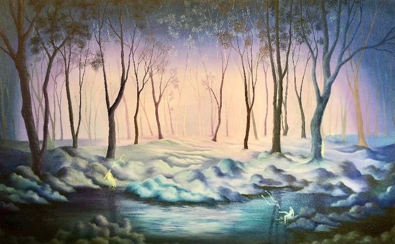 그안에서는 자유롭게 빛나기를 · Oil on canvas · 76.5 x 122cm · 2021 (이미지 제공 = 갤러리 너트) · Oil on canvas
