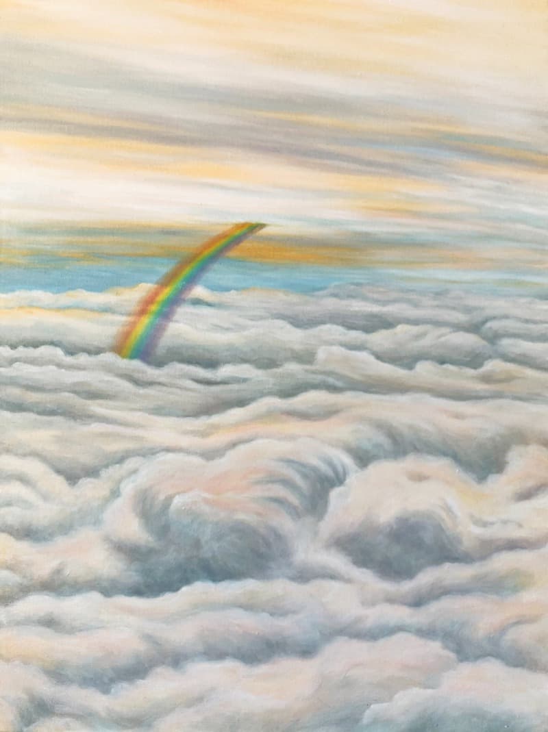 무지개의 조용한 인사 · Oil on canvas · 41 x 31cm · 2021 (이미지 제공 = 갤러리 너트) · Oil on canvas