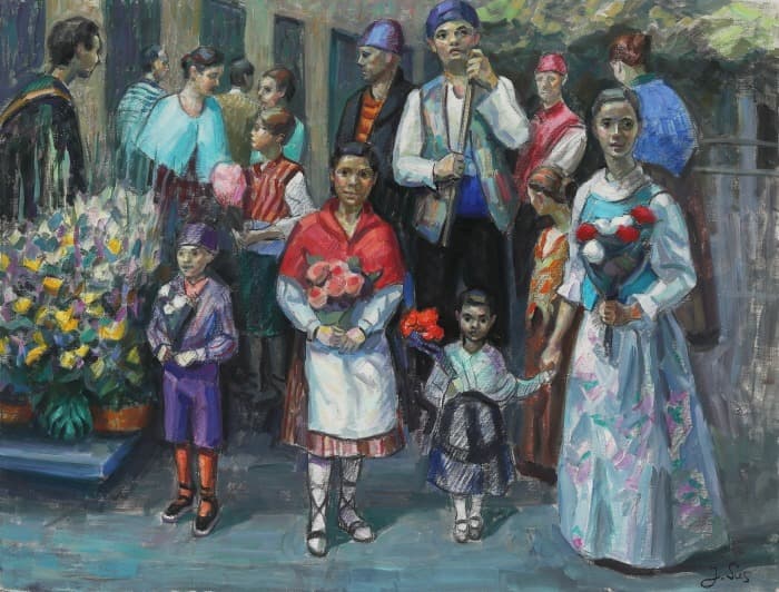 필라르 축제 · 캔버스에 유채 · 89×116cm · 2019 (출처 = 아트센터 화이트블럭) · oil on canvas