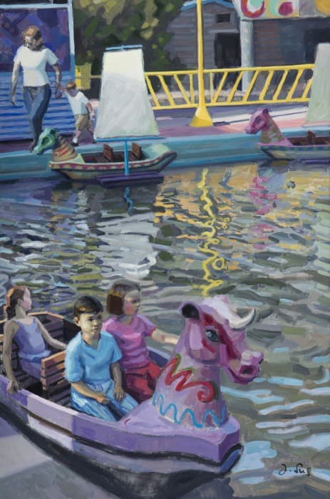 놀이동산 · 캔버스에 유채 · 195×130cm · 2001 (출처 = 아트센터 화이트블럭) · oil on canvas