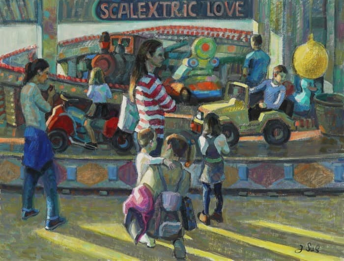 놀이동산 주말 오후 · 캔버스에 유채 · 89×116cm · 2019 (출처 = 아트센터 화이트블럭) · oil on canvas