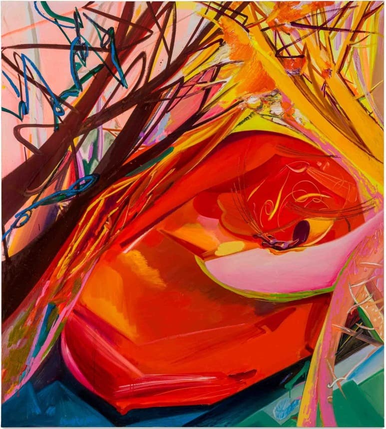 Sun at Night · oil on linen · 200x180 cm · 2021 (출처= 누크갤러리) · Sun at Night · oil on linen