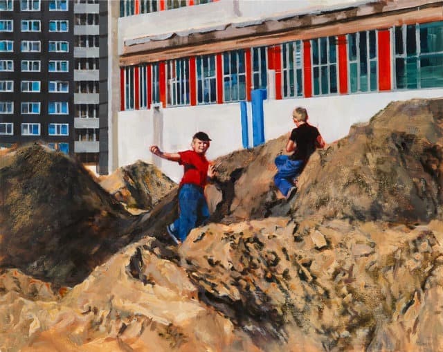 두 소년 · Acrylic on canvas · 100 x 80.3cm · 2021 (이미지 제공 = 이길이구갤러리) · Two Boys · Acrylic on canvas