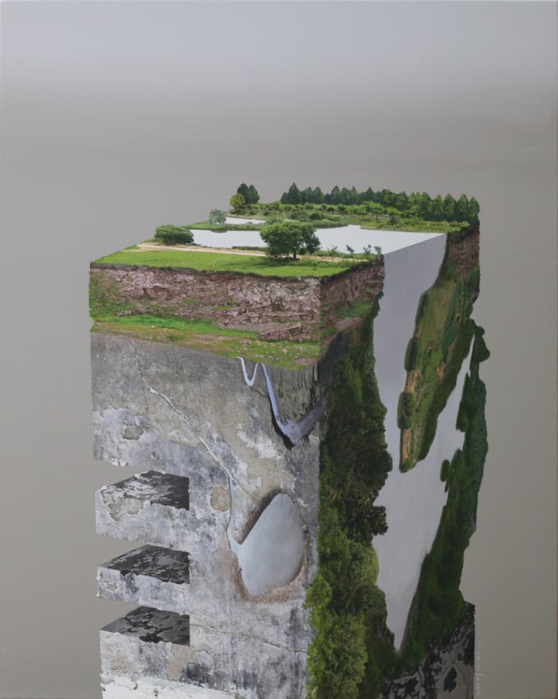 박인선_맥[脈] · Mixed media on canvas · 90.9x72.7cm · 2020 (출처= 신세계갤러리)
