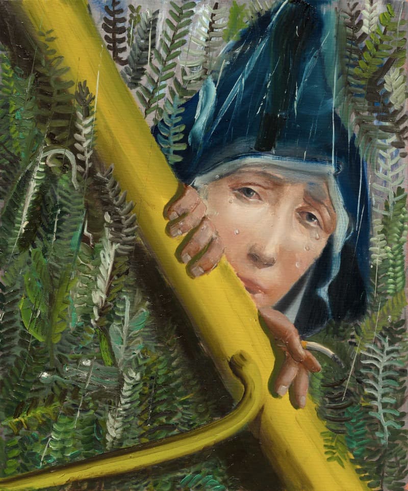 숲 속의 마리 · Oil on canvas · 50 x 60 cm · 2021 (이미지 제공 = 아라리오갤러리) · Mary in the Forest · Oil on canvas