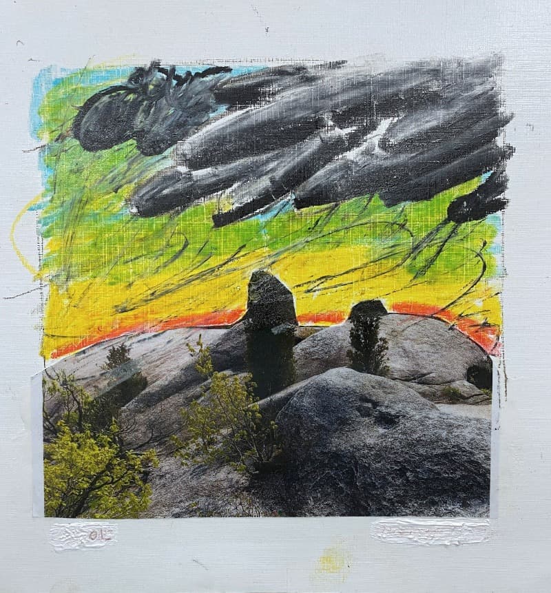 폭풍 · Acrylic, collage, and oil pastel on paper, Approx · 40 x 30 cm · 2021 (이미지 제공 = 아라리오갤러리) · Storm 01 · Acrylic, collage, and oil pastel on paper, Approx