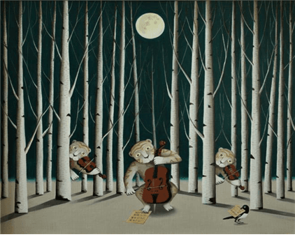 현악 3중주 · acrylic · 72x60cm · 2019 (이미지 제공 = 청화랑) · acrylic