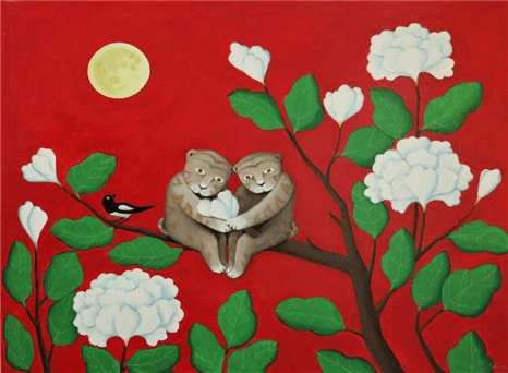 고백 · acrylic · 72x60cm · 2018 (이미지 제공 = 청화랑) · acrylic