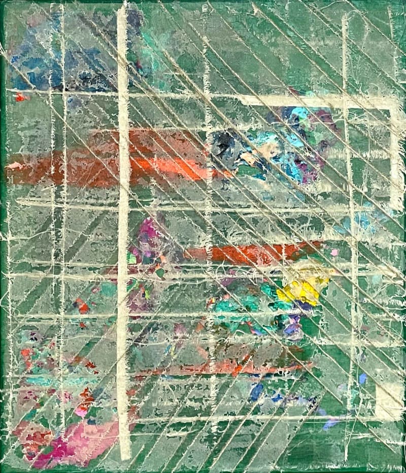 찢기다, 다시합쳐지다3 · 캔버스에 혼합재료 · 53x45.5cm · 2021 (이미지 제공 = 갤러리 너트)