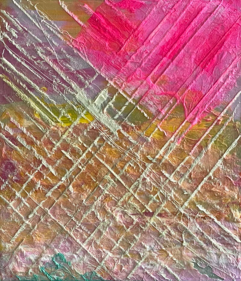 찢기다, 다시합쳐지다6 · 캔버스에 혼합재료 · 53x45.5cm · 2021 (이미지 제공 = 갤러리 너트)