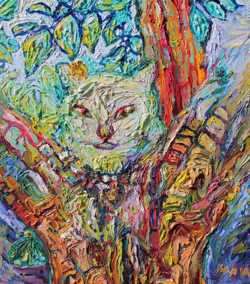 고양이괴물 · oil on canvas · 53.0x40.9cm · 2014 (이미지 제공 = 갤러리 너트) · oil on canvas