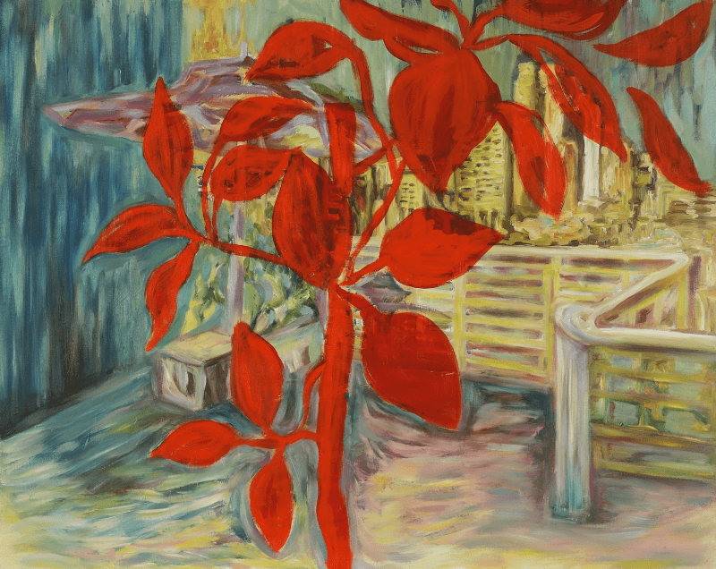 베카의 테라스 · 캔버스에 유채 · 90.9x72.7 · 2021 (이미지출처 = 아트스페이스 퀄리아) · oil on canvas