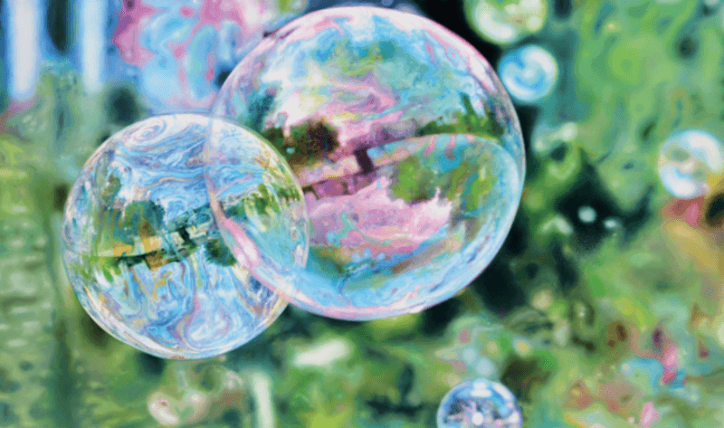 bubbles(light-source)-(Mikrokosmos), 03 · 캔버스에 유채 · 97.0 x 162.2cm · 2021 (이미지출처 = 모리스갤러리) · bubbles(light-source)-(Mikrokosmos), 03 · Oil on Canvas