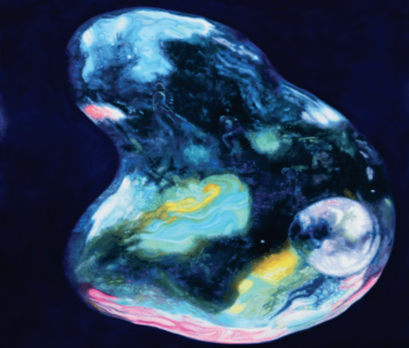 bubbles(light-source)-(Mikrokosmos), 01 · 캔버스에 유채 · 53.0 x 45.5cm · 2019 (이미지출처 = 모리스갤러리) · bubbles(light-source)-(Mikrokosmos), 01 · Oil on Canvas