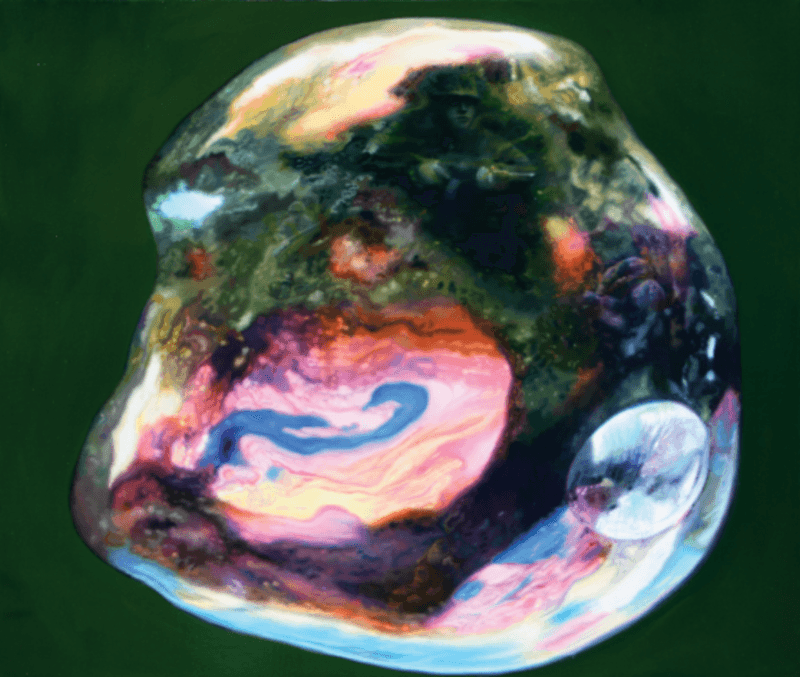 bubbles(light-source)-(Mikrokosmos), 02 · 캔버스에 유채 · 53.0 x 45.5cm · 2019 (이미지출처 = 모리스갤러리) · bubbles(light-source)-(Mikrokosmos), 02 · Oil on Canvas