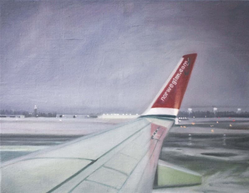 겨울비행 · Oil on canvas · 40.9x31.8cm(6F) · 2021 (이미지 제공 = 아트사이드갤러리) · Oil on canvas
