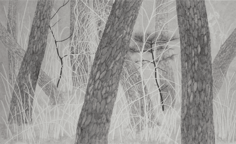 결(訣)2 · 화선지에 수묵 · 135×220cm · 2021 (이미지출처 = 갤러리그림손)