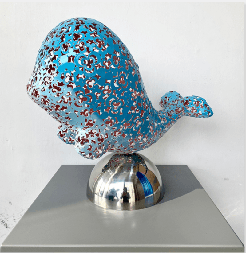 꼬꼬래 · Steel, Urethane Paint · 480 x 280 x 450(H)mm · 2021 (이미지출처 = 모리스갤러리)