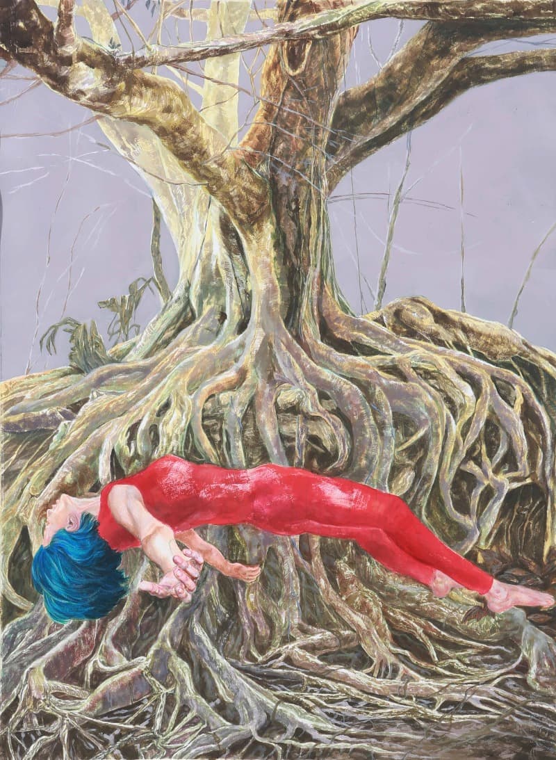 결박 · 혼합매체 · 75X55cm · 2020 (이미지 제공 = 갤러리 너트)