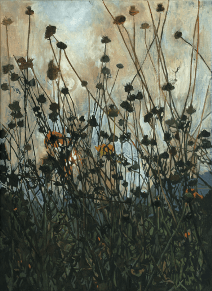 석양이 질 무렵 산책길에 본 이름모를 꽃 · Oil on canvas · 72.7 x 53.0cm · 2021 (이미지 출처 = 모리스갤러리) · Oil on canvas