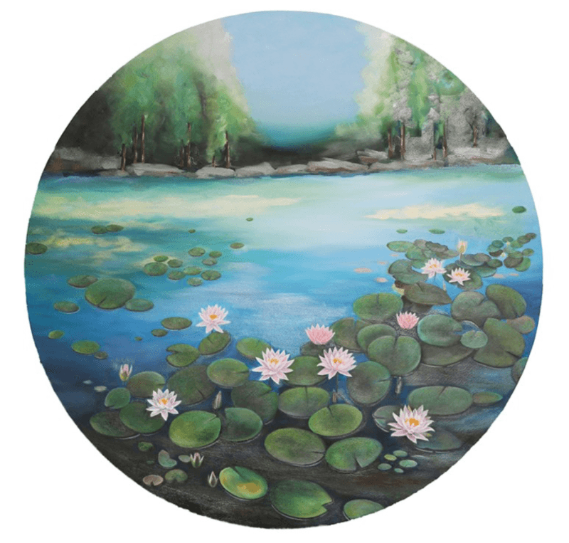 서성미, 마음의휴식 · oil on canvas · 80x80cm · 2021 (이미지출처 = 갤러리일호) · oil on canvas