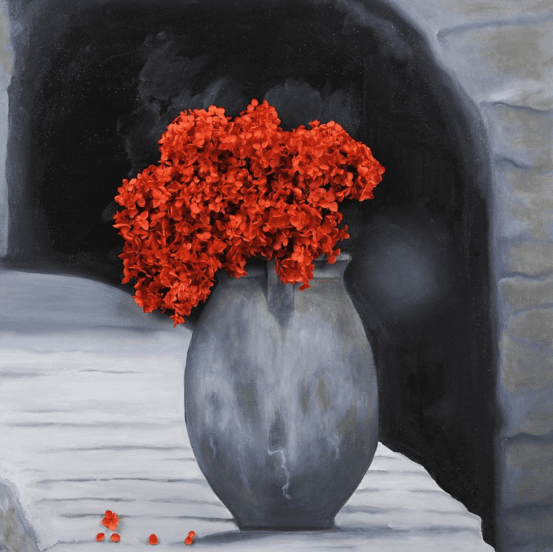 김리나, 천년의사랑 · oil on canvas · 65.1x65.1cm · 2021 (이미지출처 = 갤러리일호) · oil on canvas
