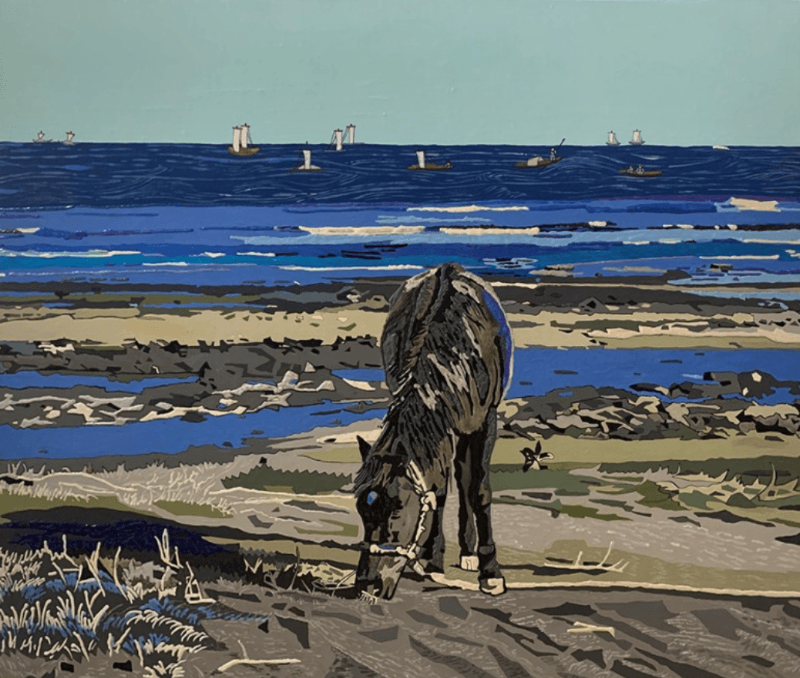 IM IN JEJU-mother 3 · mixed medium on canvas · 53cm x 45cm · 2021 (이미지출처 = 갤러리일호) · IM IN JEJU-mother 3 · mixed medium on canvas
