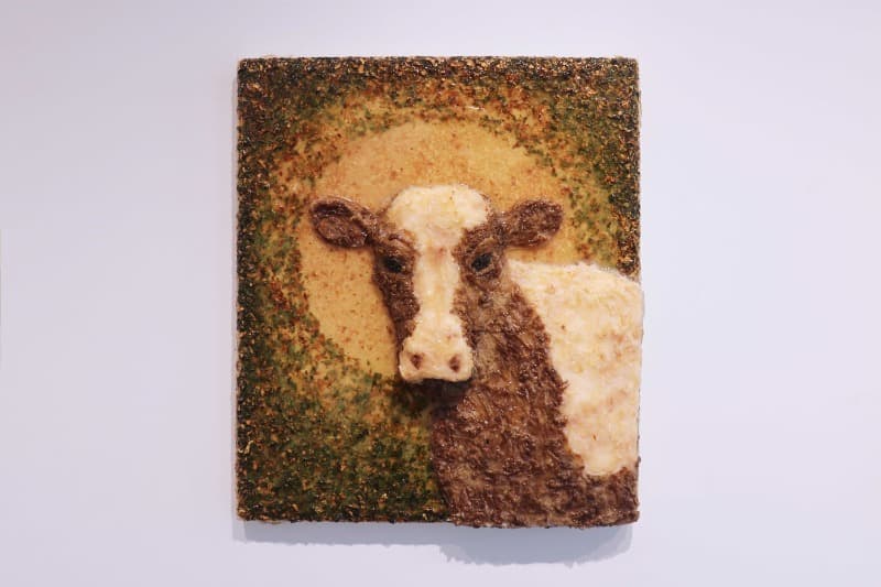 망무, 재료 3 · 캔버스에 식재료와 에폭시 · 46x54cm · 2019 (이미지 제공 = 대안공간루프) · Ingredients 3