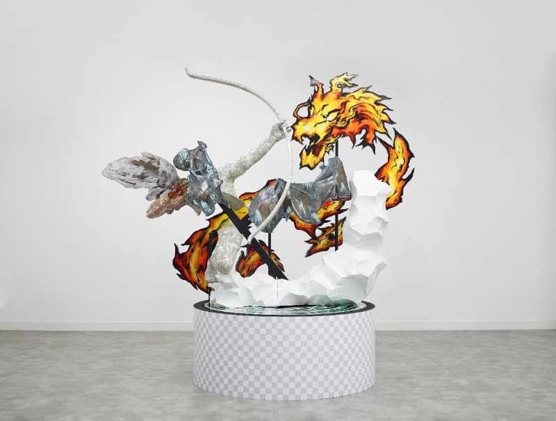 정성진, 미래를 겨냥한 유대의 신호탄 · 혼합 매체 · 220x230x125cm · 2021 (이미지 제공 = 대안공간루프)