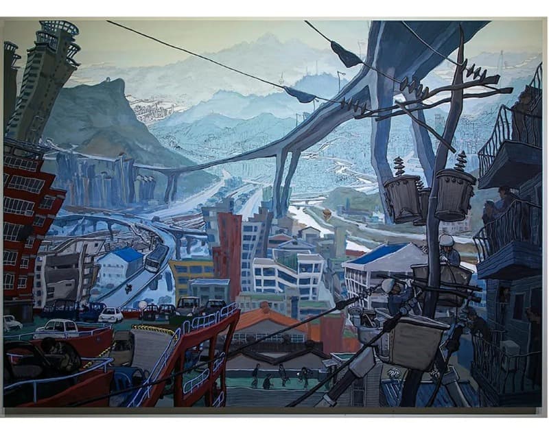 2018년 금정역 부근 산본평촌 · 캔버스에 아크릴 · 227 x 162cm · 2019 (출처=인디프레스 갤러리) · Acrylic on canvas