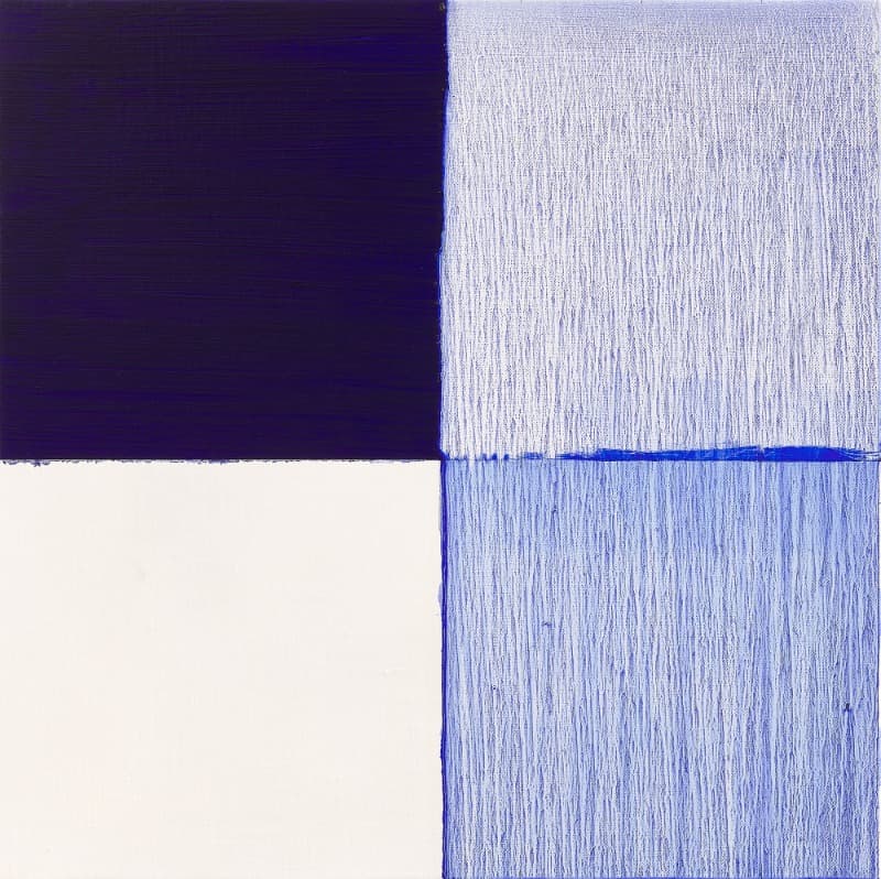 vertical line · oil on canvas · 45.5x45.5cm · 2021 (이미지 제공 = 스페이스 엄) · vertical line · oil on canvas
