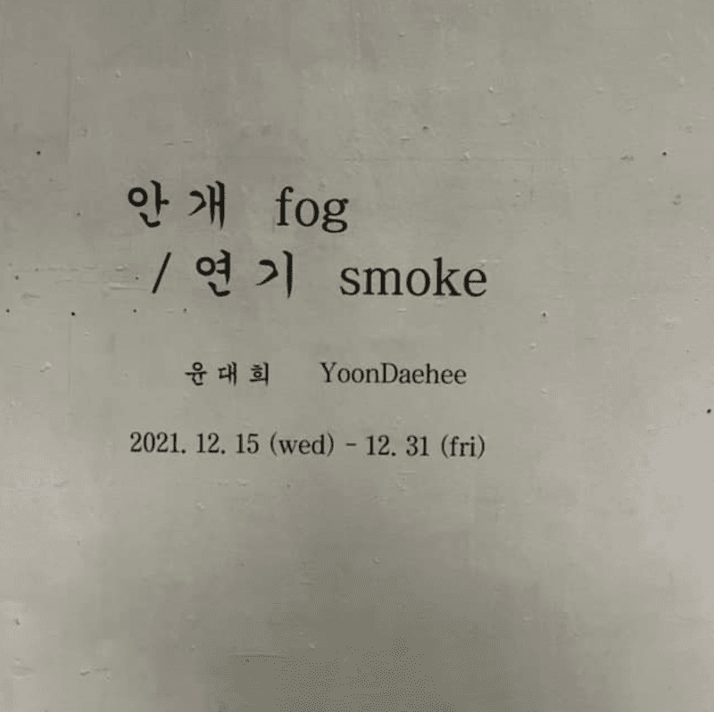 윤대희 : 안개 / 연기