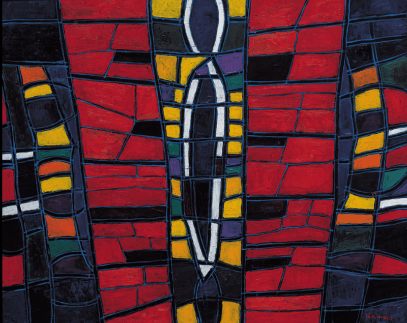 하인두, 혼(魂)불-그 빛의 회오리 · 캔버스에 유채 · 130×162cm · 1989 (이미지출처 = 아트조선)