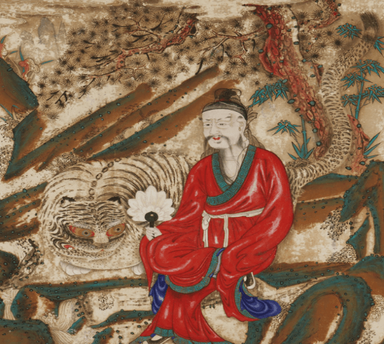 <산신도山神圖>, 조선 19세기, 구8594 · (이미지출처 = 국립중앙박물관)