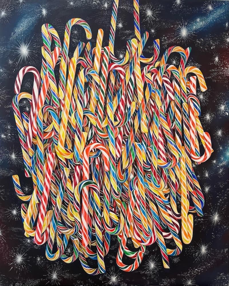 My space in sweets2 · acrylic on canvas · 80.2x65.2cm · 2021 (이미지 제공 = 갤러리너트) · My space in sweets2 · acrylic on canvas