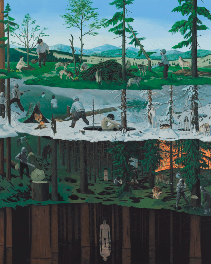 강철규, PENETRATION · Oil on canvas · 227 × 181 cm · 2021 (이미지출처 = 갤러리바톤) · Kang CheolGyu, PENETRATION · oil on canvas