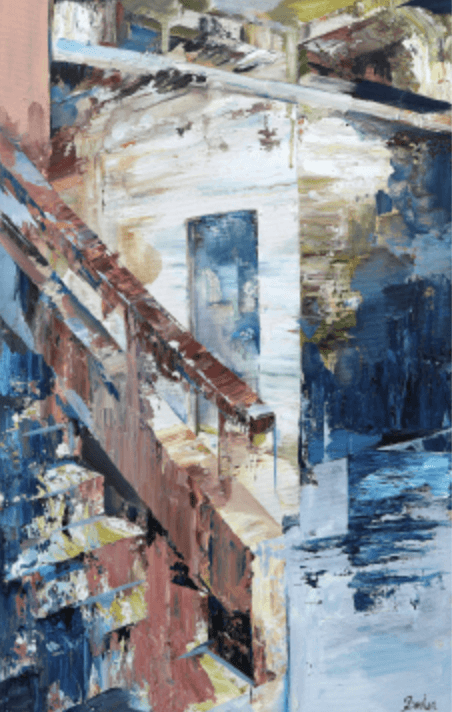 서수인, 흩어진 반복 · Oil on canvas · 33.3 x 53cm · 2019 (이미지출처 = 한국소리문화의전당)